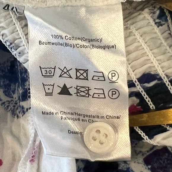 BAUM UND PFERDGARTEN MYNOWA FLORAL SMOCKED ORGANIC COTTON TOP WOMEN'S 40 US XS - Picture 16 of 16